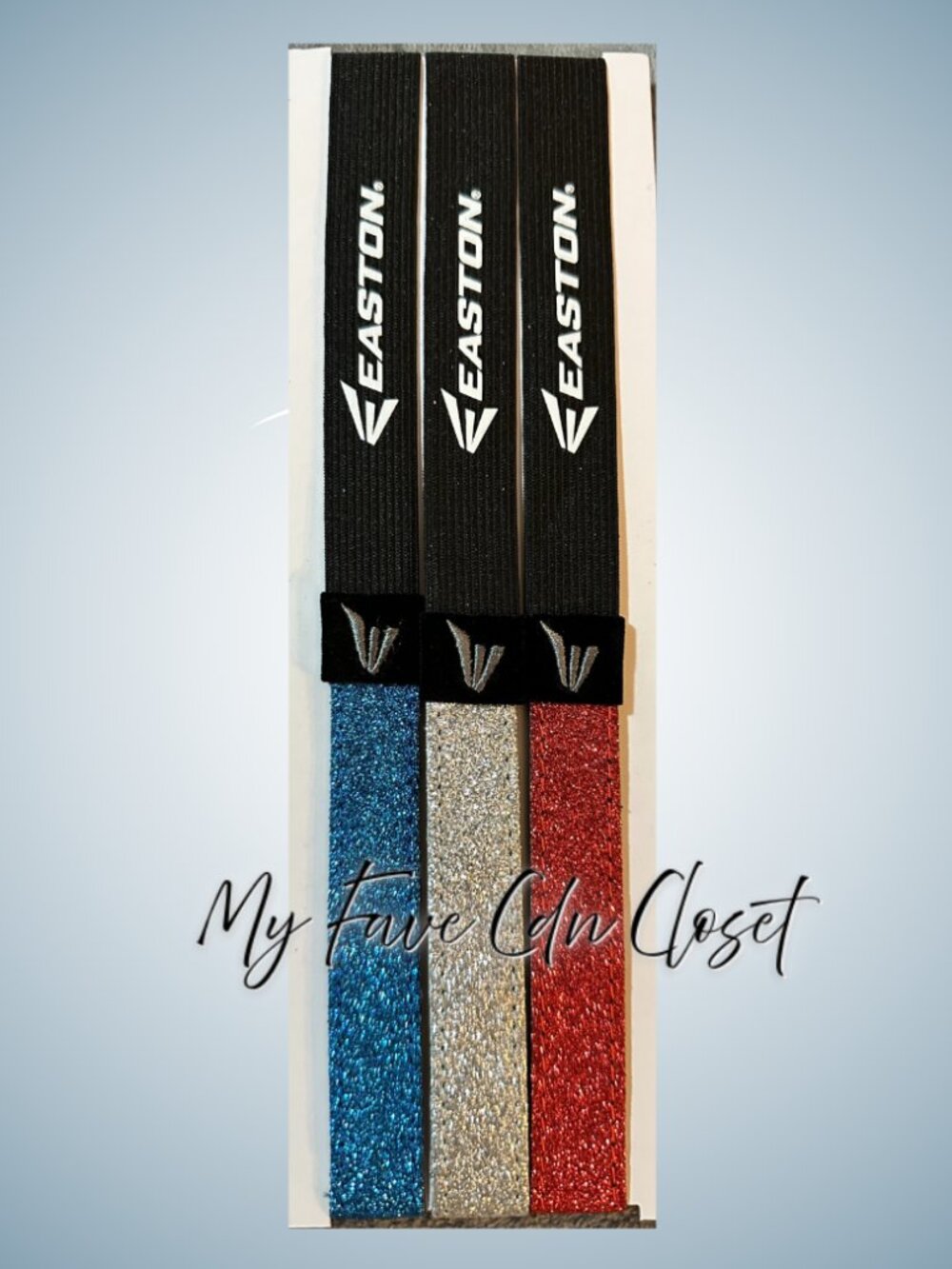 NEW*** Easton GLITTER Elastic Hair Headbands (Set of 3)
